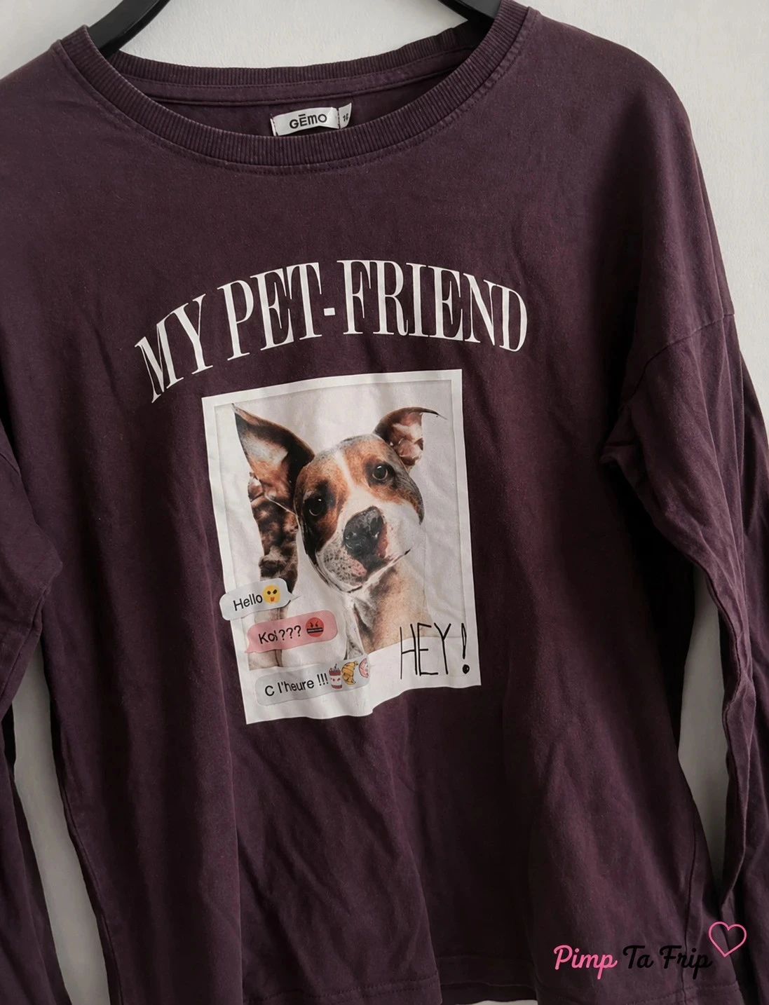 GÉMO My Pet-Friend lange mouw T-shirt – Bordeaux – 16 jaar – photo 2